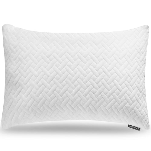 Copy of Hoperay Bed Pillows for Sleeping - Shredded Memory Foam Pillow - Premium Adjustable Loft - with Washable Removable Cooling Bamboo derived Rayon Cover (King)